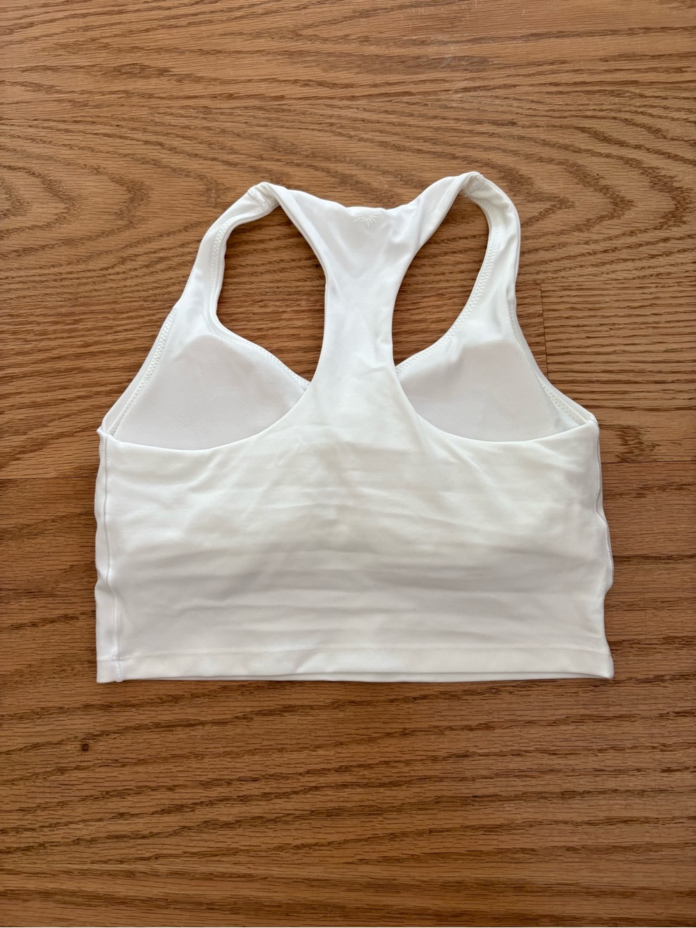 aerie White Racerback Tank Crop Top - Picture 2 of 2